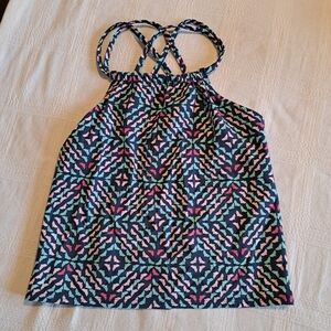 Vineyard Vines girls size XL Whale Tail designed swim top EUC